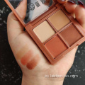 Paleta de sombras de ojos de 4 colores resistente al agua y de larga duración